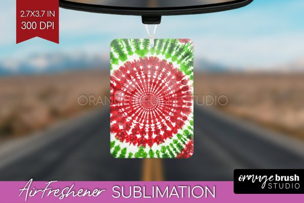 Glitter Tie Dye Christmas Air Freshener Sublimation Supply