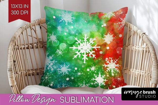Christmas Tie Dye Pillow Sublimation, Glitter Pillow Cover Cheap