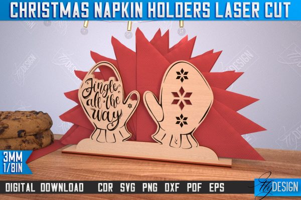Christmas Napkin Holder Bundle | Holidays | Dining Table Decoration | New Year | Christmas Decorations | CNC Files Fashion - Image 5