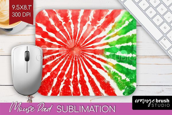 Christmas Tie Dye Mouse Pad Sublimation - Glitter Mouse Pad Sale