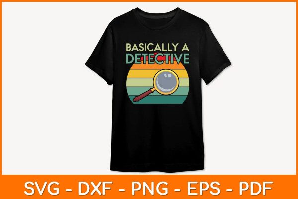 Retro Basically A Detective Svg File Online Hot Sale - Image 2