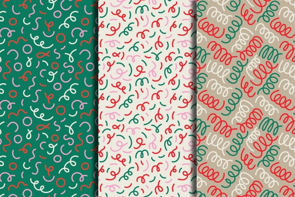 Christmas Scribbles Seamless Patterns Cheap - Image 2