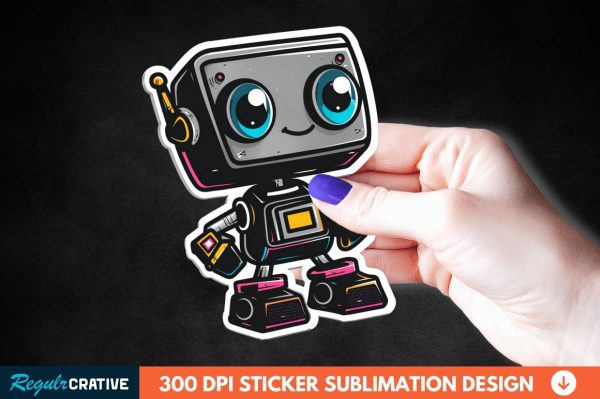Cute Robot Sticker Clipart Online Sale