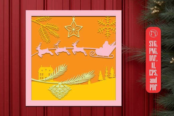 Multi-Layer Christmas SVG Decor files Fashion
