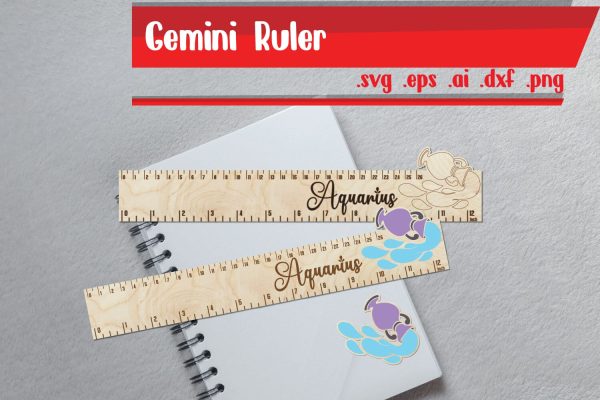 Aquarius Ruler | Aquarius Wooden Ruler | Ruler Engraving on Sale