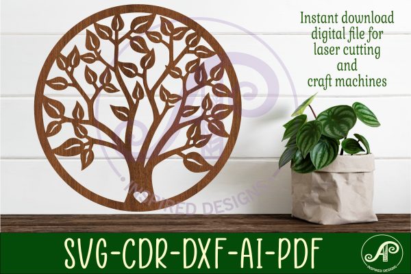 Tree wall art sign, SVG file. vector Hot on Sale