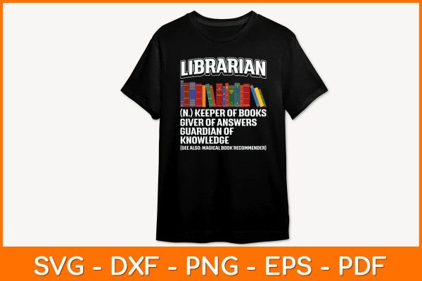Librarian Definition Library Svg File For Sale - Image 2