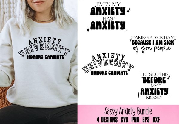 Anxiety-Themed Funny SVG Bundle for DIY Projects Discount - Image 3