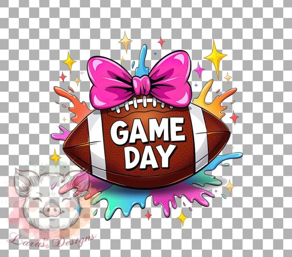 Football Game Day Clipart, Sports Fan PNG, Game Day Sublimation, Football Mom PNG, Tailgate Party Design, Football Season PNG, Digital Download For Sale - Image 2
