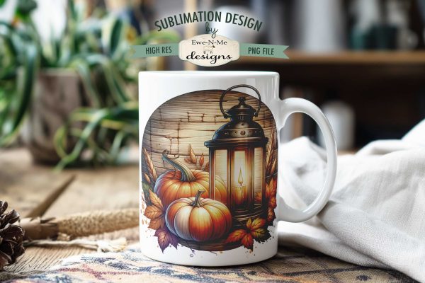 Shine Your Light Pumpkins and Lantern 11 & 15 oz Mug Design Online - Image 3