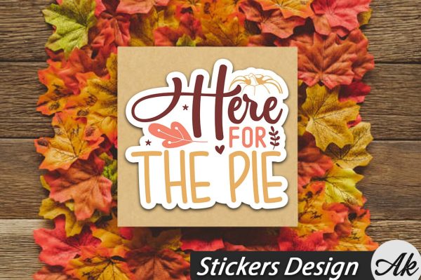 Here for the pie Stickers Design on Sale - Image 3