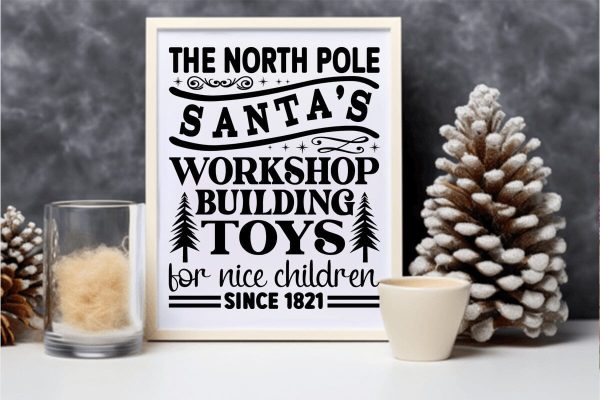 The north pole santas workshop building toys for nice children since 1821 Online Sale - Image 2