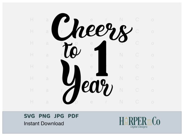 1 Year SVG PNG Cut EPS File Hot on Sale