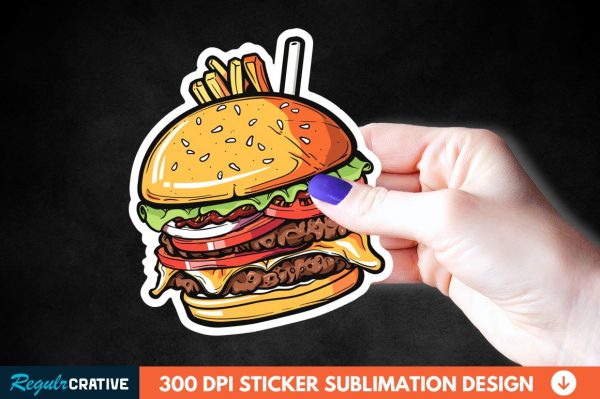 Fast Food Sticker Clipart on Sale
