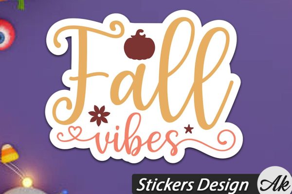 Fall vibes Stickers Design Online