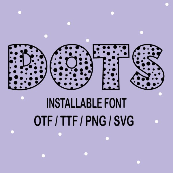 Polka Dot Font Hot on Sale