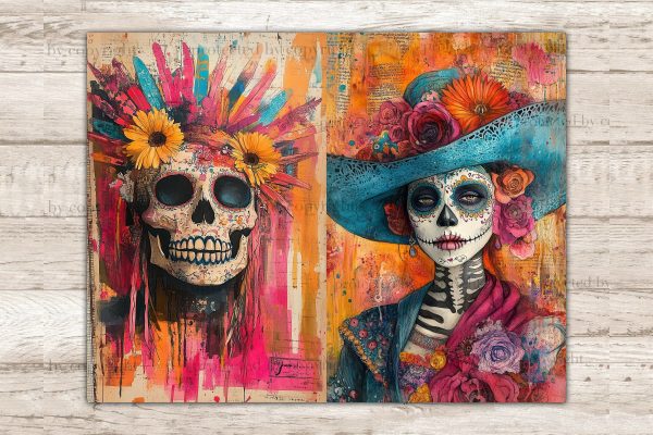 Dia De Los Muertos Journal Card | Halloween Paper Craft Sale - Image 4