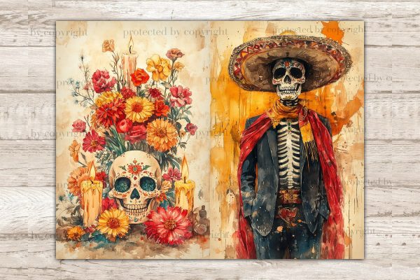Dia De Los Muertos Journal Card | Halloween Paper Craft Sale - Image 3