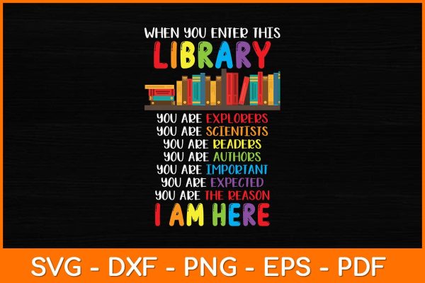 When You Enter This Library School Librarian Svg File Online Sale