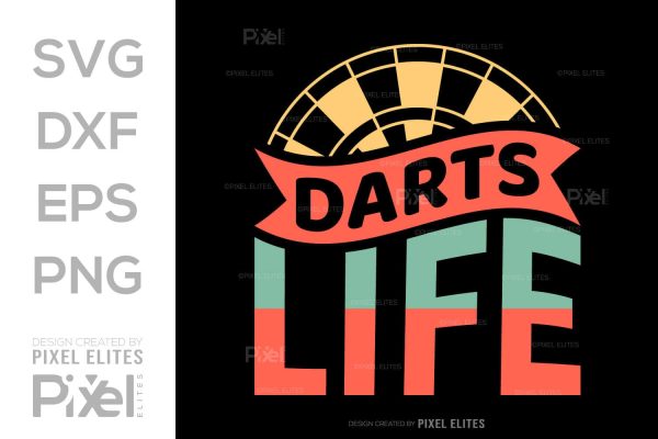Darts Life SVG Dartboard Bundle Darts Game Darts Quote Design PET 00610 Online - Image 4