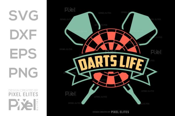 Darts Life SVG Dartboard Bundle Darts Game Darts Quote Design PET 00610 Online - Image 2