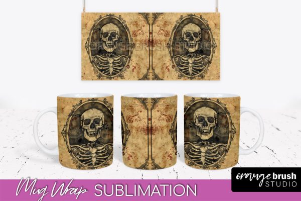 Vintage Halloween Mug Wrap - Spooky Mug Sublimation Fashion