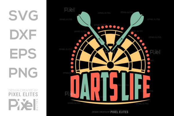 Darts Life SVG Dartboard Bundle Darts Game Darts Quote Design PET 00610 Online - Image 3
