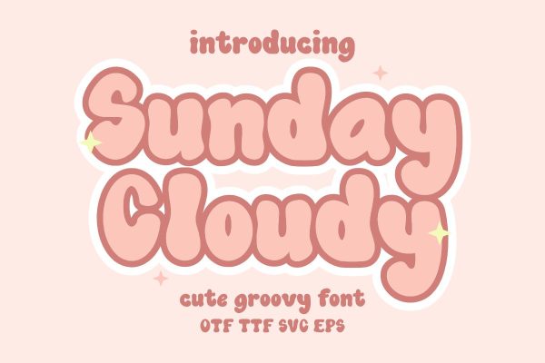 Sunday Cloudy - Fun Groovy Font Cheap