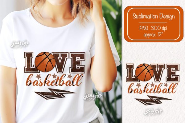 Basketball quote Love Basketball sublimation t-shirt design Retro Basketball png Online