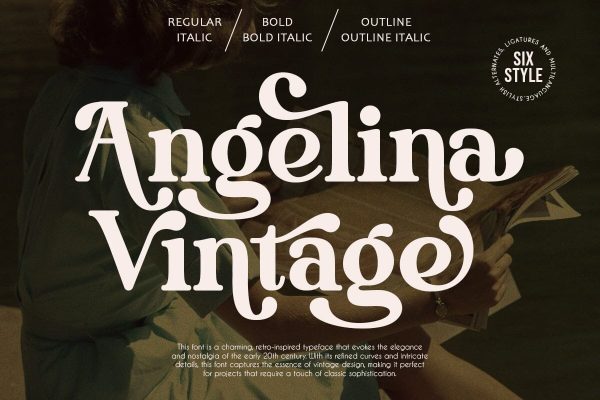 Angelina Vintage-Serif Font For Sale