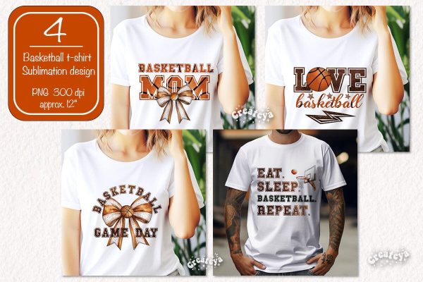 Retro Basketball quote Bundle sublimation t-shirt design Basketball and Bows png Game day Basketball mom Hot on Sale