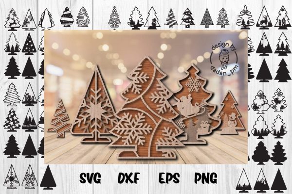 Bundle christmas tree laser cut svg Supply