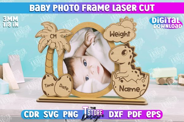 Baby Photo Frame | New Born Photo Frame | Home Décor | Gift Idea | CNC File For Cheap