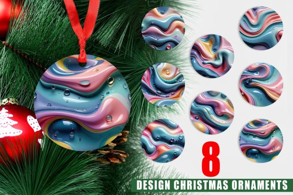 Ornament 3D Flowing Pastel Cheap