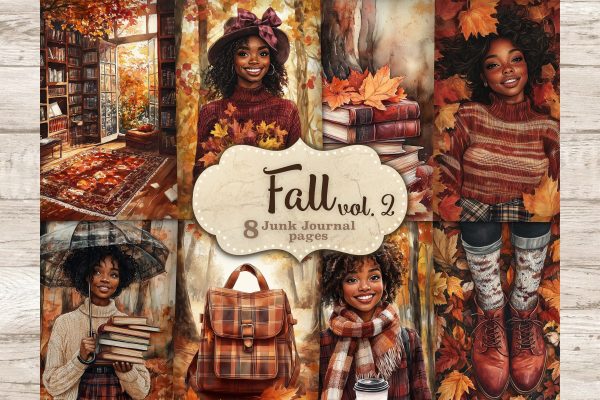 Fall Junk Journal Paper Bundle | Cozy Autumn Ephemera on Sale