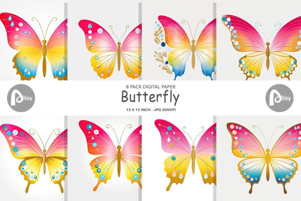 Digital Paper Butterfly For Discount