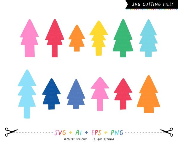 Little Christmas Trees SVG For Cheap