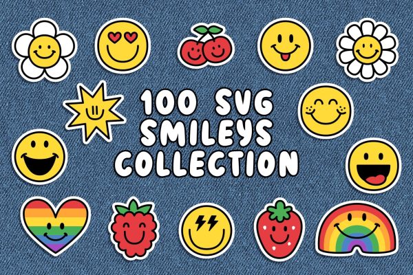 100 Smileys Collection SVG Online Hot Sale