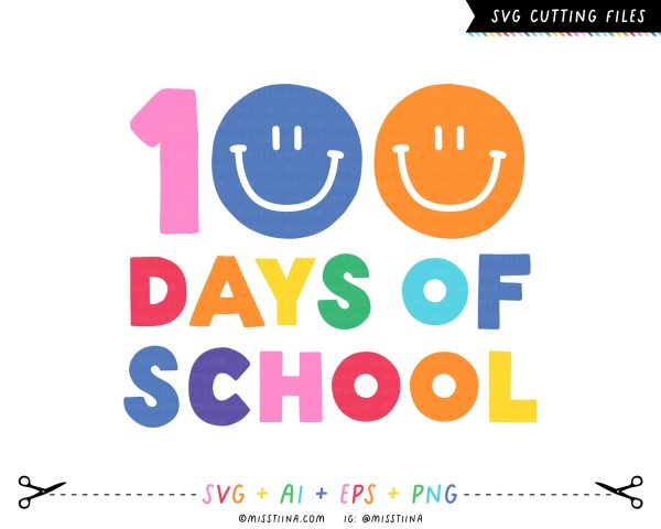 100 Days of School SVG Online now