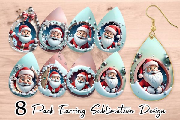 Earring 3D Santa Claus For Cheap