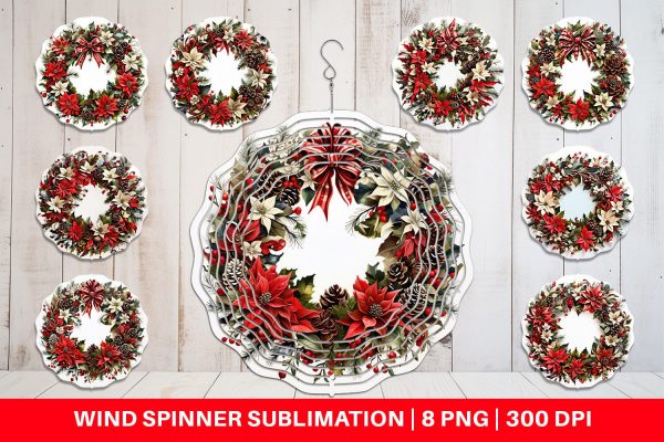 Wind Spinner Christmas Wreath Online now