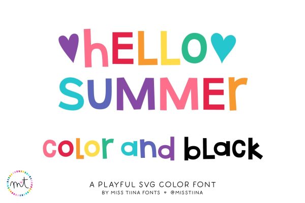 Hello Summer SVG Color Font Online Hot Sale
