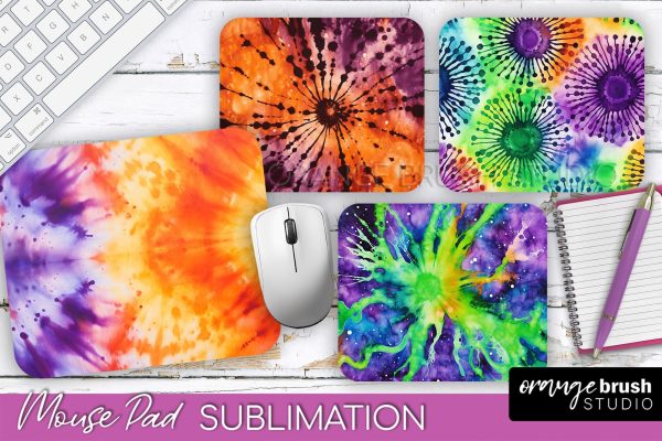 Halloween Tie Dye Mouse Pad - Tie Dye Mousepad Sublimation Online Sale