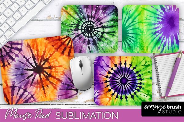 Halloween Tie Dye Mouse Pad - Tie Dye Mousepad Sublimation For Sale