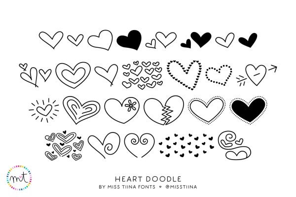 MTF Heart Doodle For Cheap