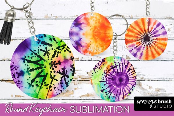 Halloween Tie Dye Keychain - Tie Dye Keychain Sublimation Cheap