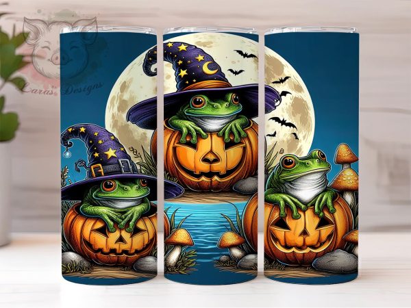 Witchy Frog 20 oz Skinny Tumbler Sublimation Design, Straight & Tapered Tumbler Png, Halloween Frogs Tumbler Png, Digital Download PNG For Discount