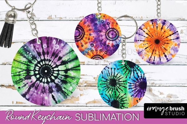Halloween Tie Dye Keychain - Tie Dye Keychain Sublimation Discount