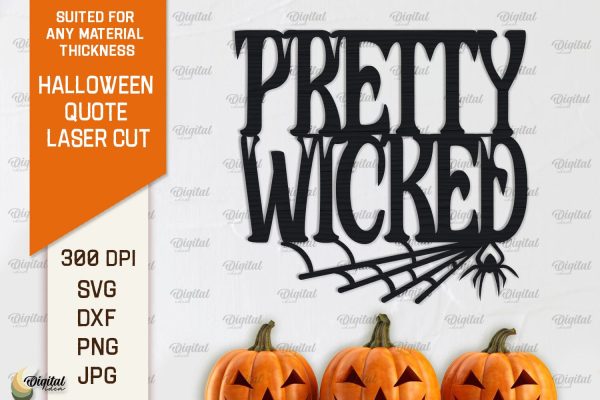 Halloween Quote Laser Cut Design. Spooky Halloween SVG on Sale