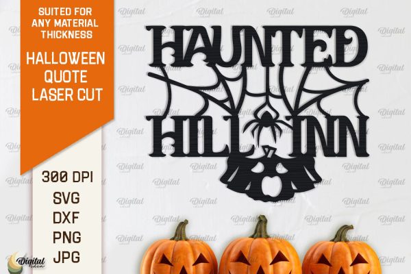Halloween Quote Laser Cut Design. Spooky Halloween SVG For Cheap